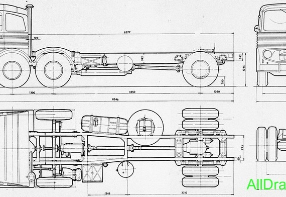 Pegaso 1062 (1962) truck drawings (figures)
